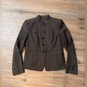 NWT Anne Taylor wool blend brown Blazer 4 Petite